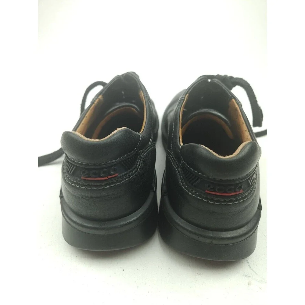 Ecco Mens Fusion Bicycle Toe Tie Leather Oxford Shoes Black 39 US 5-5.5